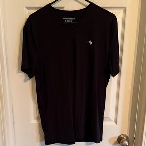 Abercrombie & Fitch Black V-Neck Tee